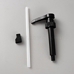 Plastic Syrup Pump Dispenser, Black, 25x18x12.5mm, Inner Diameter: 10x15.5mm(AJEW-WH0816-253)
