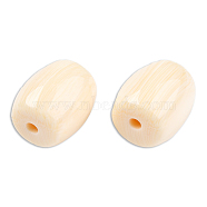 Resin Beads, Imitation Gemstone, Barrel, Bisque, 14x12mm, Hole: 2mm(RESI-N034-11-J02)