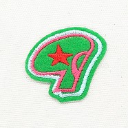 Computerized Embroidery Cloth Iron on/Sew on Patches, Costume Accessories, Appliques, Number, Lime Green, Num.9, 35x32mm(DIY-K012-03-S1003-9)