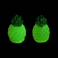 Luminous Resin Cabochons, Imitation Fruit, Glow in the Dark, Pineapple, 29.5x19.5mm(CRES-D277-03D-01)