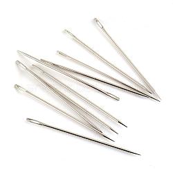 Iron Tapestry Needles, Platinum, 99x2.3mm, Hole: 8x1.5mm; about 10pcs/bag(IFIN-R219-12)
