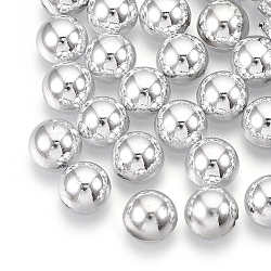 ABS Plastic Cabochons, Half Round, Platinum Color Plated, 2.5x1.25mm, about 10000pcs/bag(OACR-S034-2.5mm-02)