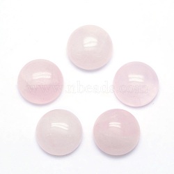 Natural Rose Quartz Cabochons, Half Round, 12x5~6mm(X-G-P393-R20-12mm)