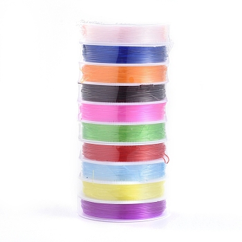 Elastic Crystal Thread, Mixed Color, Size: about 0.8mm thick, about 6.56 yards(6m)/roll