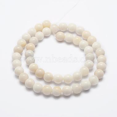 Natural White Jade Bead Strands(G-G666-07A)-2