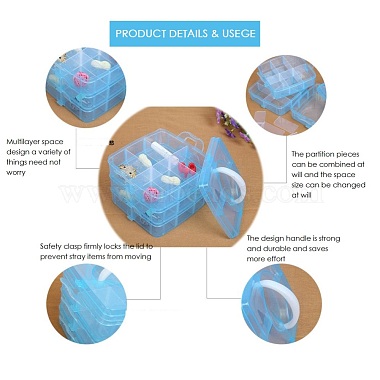Rectangle Portable PP Plastic Detachable Storage Box(CON-D007-02B)-7