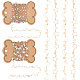pandahall элитные 4шт. 4 латунные цепочки с лунными и звездчатыми звеньями для изготовления ювелирных изделий(FIND-PH0006-37)-1