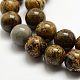 Natural Dendritic Jasper Beads Strands(X-G-E382-07-6mm)-1