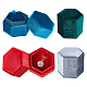 nbeads 4pcs 4 couleurs boîte à bijoux en velours(VBOX-NB0001-05)-1