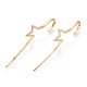 Boucles d'oreilles en laiton pour femmes(EJEW-C097-01G-04)-1