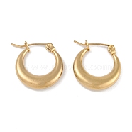 PVD Vacuum Plating 201 Stainless Steel Hoop Earrings, with 304 Stainless Steel Pin, Golden, 20x4mm(EJEW-I309-52B-G)