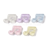 Resin Cabochons, with Glitter Powder, Mixed Shape, Musical Note, 10.5x15.5x5mm(RESI-H162-01E)