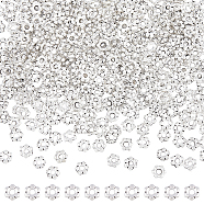 400Pcs Tibetan Style Alloy Flower Spacer Beads, Antique Silver, 5x1.5mm, Hole: 1.5mm(FIND-DC0005-30)