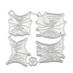 Halloween Spider Web Carbon Steel Cutting Dies Stencils, for DIY Scrapbooking/Photo Album, Decorative Embossing DIY Paper Card, Matte Platinum Color, 77x82x0.8mm(DIY-R079-057)