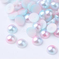 Imitation Pearl Acrylic Cabochons, Dome, Pink, 8x4mm, about 2000pcs/bag(OACR-R063-8mm-02)