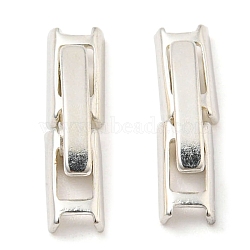 Eco-Friendly Brass Watch Band Clasps, Long-Lasting Plated, Lead Free & Cadmium Free, Silver, 15x3.5x4mm(KK-M225-27S)