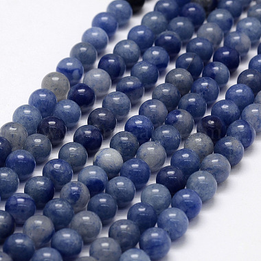 Natural Blue Aventurine Beads Strands(G-F380-6mm)-5
