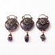 Natural Amethyst Big Pendants(G-I324-15R)-1