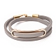 Imitation Leather Wrap Bracelets(BJEW-G620-C03)-1