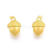 Alloy Pendants, Hazelnut Charms, Matte Gold Color, 14.5x10x9.5mm, Hole: 1.4mm(FIND-A017-07MG)