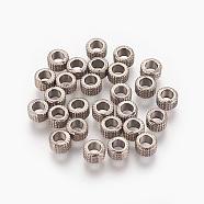Tibetan Style Alloy Spacer Beads, Lead Free & Cadmium Free, Gunmetal Color, 3x5mm, Hole: 3mm(X-K08PT051)