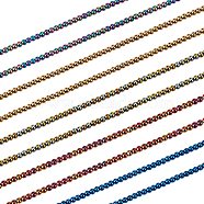 5 Strands 5 Colors Electroplate Glass Beads Strands, Round, Mixed Color, 3mm, Hole: 0.5mm, about 295~297pcs/strand, 26.77 inch(68cm), 1strand/color(EGLA-SZ0001-14)