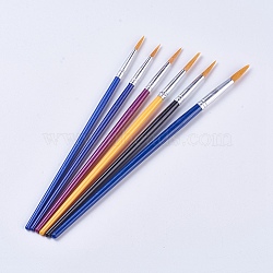 Plastic Art Brushes Pen Value Sets, Mixed Color, 178~200x5~7mm, 6pcs/set(X-TOOL-WH0044-02)