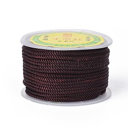 Polyester Milan Cord for DIY Jewelry Craft Making, Coconut Brown, 3mm, about 27.34 yards(25m)/roll(OCOR-F011-D17)