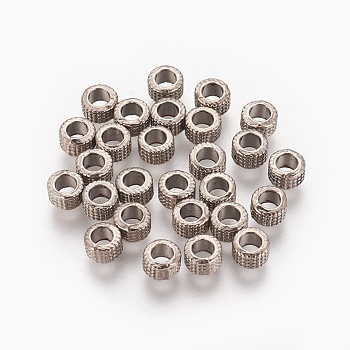 Tibetan Style Alloy Spacer Beads, Lead Free & Cadmium Free, Gunmetal Color, 3x5mm, Hole: 3mm