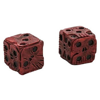 Resin 6 Sided Dices, Cube, for Table Top Games, Role Playing Games, Math Teaching, Dark Red, 20x20x20mm