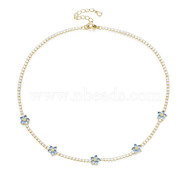 Light Sky Blue Cubic Zirconia Necklaces