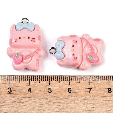 Cat Shape Resin Pendants(RESI-U004-02C)-3