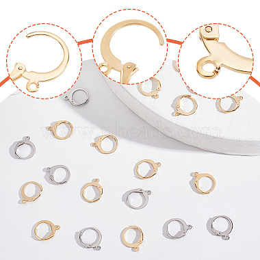 100Pcs 2 Colors 304 Stainless Steel Leverback Earring Findings(STAS-BBC0001-46)-4