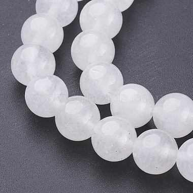 Natural White Jade Beads Strands(GSR10mmC138)-2
