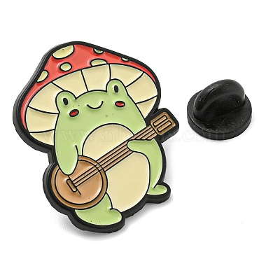 Cartoon Frog Mushroom Zinc Alloy Brooch(JEWB-M032-02B-EB)-3