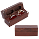 2-Slot Rectangle Black Peach Wood Couple Ring Box(OBOX-WH0017-01A)-1
