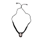 Natural Rose Quartz Oval Pendant Necklace(NJEW-K258-01D)-1