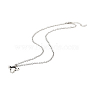 Zinc Alloy with Leather Pendant Necklces, Cattle, Black, 18.50 inch(47cm)(NJEW-Z034-01A-P)