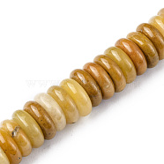Natural Topaz Jade Beads Strands, Heishi Beads, Disc, 12x3.5~4mm, Hole: 1.4mm, about 51pcs/strand, 7.48~8.19 inch(19~20.8cm)(G-F743-01G-01)