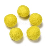 Wool Felt Balls, Yellow, 18~22mm(AJEW-P081-A08)