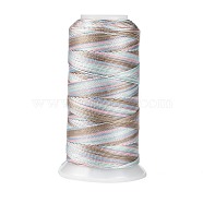 Segment Dyed Round Polyester Sewing Thread, for Hand & Machine Sewing, Tassel Embroidery, Silver, 3-Ply 0.2mm, about 1000m/roll(OCOR-Z001-A-02)