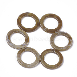 Acrylic Bead Frame, Imitation Gemstone Style, Ring, Dark Goldenrod, 41x4.5mm, Hole: 2mm(X-OACR-S021-17K)