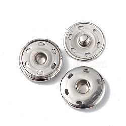 202 Stainless Steel Snap Buttons, Garment Buttons, Sewing Accessories, Stainless Steel Color, 23x6mm(BUTT-I017-01E-P)