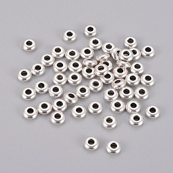 Alloy Spacer Beads, Antique Silver, 5x2mm, Hole: 2mm(X-PALLOY-N0002-04AS)