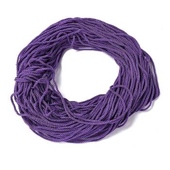 Polyester Cord, Twisted Cord, Dark Orchid, 5mm, about 97~100m/bundle