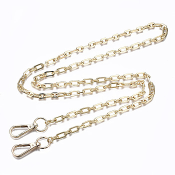 Bag Chains Straps, Iron Cable Link Chains, with Alloy Swivel Clasps, for Bag Replacement Accessories, Light Gold, 109.5x0.7cm
