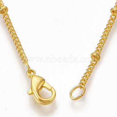 Brass Coated Iron Curb Chain Necklace Making(MAK-T006-01G)-3