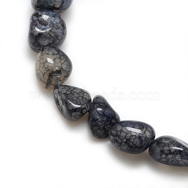 Nuggets Natural Crackle Agate Beads Strands(G-P031-08)-2