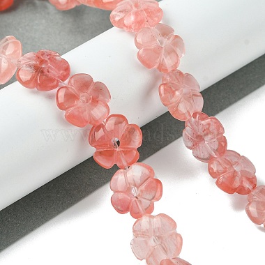 Cherry Quartz Glass Beads Strands(G-H023-B10-01)-2