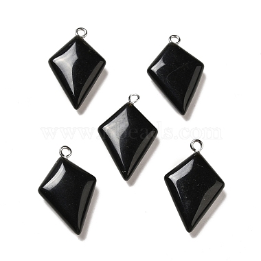 Natural & Synthetic Mixed Gemstone Pendants(G-G932-A)-2